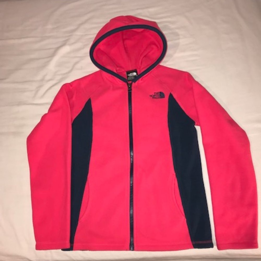 Youth north Face fleece full zip hoodie size 10-12